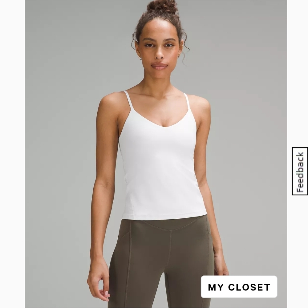 Lululemon Align Waist Length Cami Tank Top White 8 A/B cup